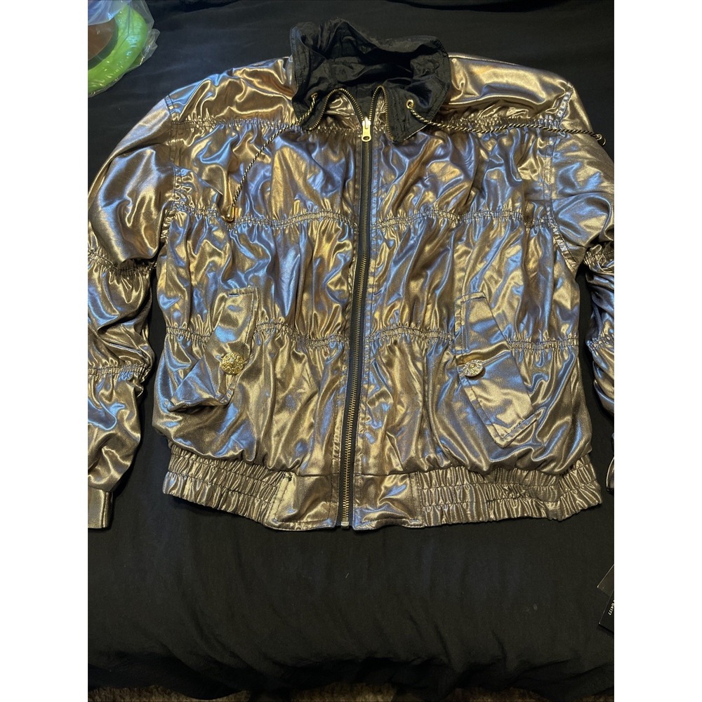 Chilli Pepper Vintage Reversible Jacket Gold/Black Size Small Women's Rare
